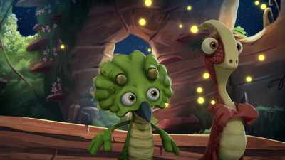 Don't worry, Scaredy Bill,
we'll go with you for protection! - Gigantosaurus