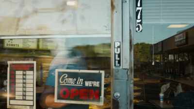 [DOOR BELL CHIMES] - Lodge 49
