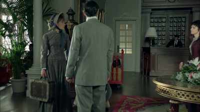 [ Door closes ]
[ Exhales deeply ] - Grand Hotel
