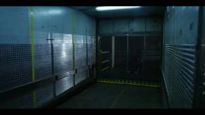 [door lift thuds and hums] - Travelers