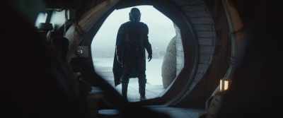 -(DOOR OPENS)
-(MYTHROL GASPS) - The Mandalorian