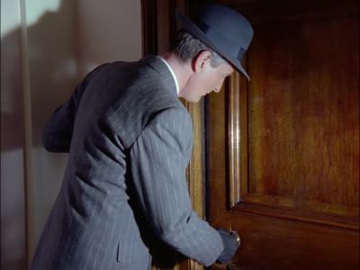 (door unlatches) - Agatha Christie's Poirot