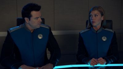 (door whooshes open) - The Orville
