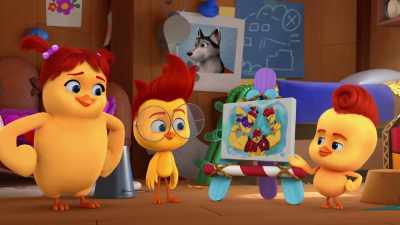 -[doorbell rings]
-[knocking] - The Chicken Squad