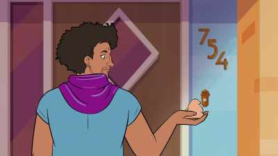 [ Doorbell rings
"the jetsons" theme ] - Birdgirl