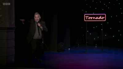 "Down in the front bit, like,
where all the stuff is... - Stewart Lee: Tornado