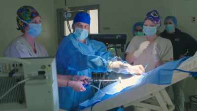 Dr. Bill: So, okay, let's go
ahead and inject. Slowly. - Secrets of the Zoo
