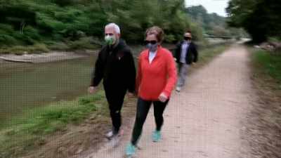 Dr. Fauci now power walks, - Thank You Dr. Fauci