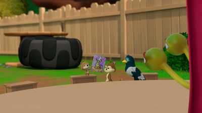 Dr. Glitter already has a bigger
crowd than Dr. Dirt ever did. - The Chicken Squad