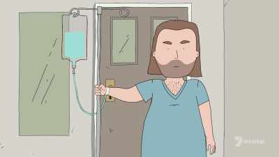 - Dr. Maybelline!
(door shuts) - Regular Old Bogan