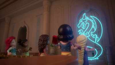 - [dragon growls, roars]
- [all gasp] - LEGO Disney Princess: The Castle Quest
