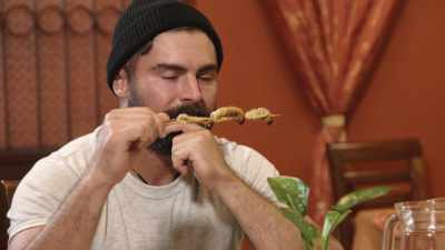 [dramatic drum bangs] - Down to Earth with Zac Efron