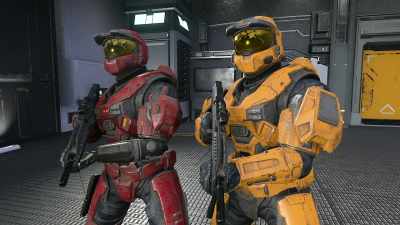 [dramatic ensemble music] - Red vs. Blue: Restoration