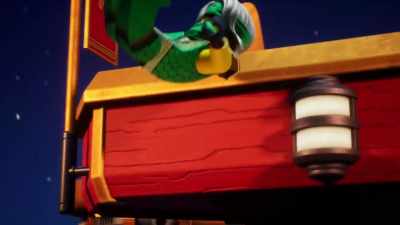 -[dramatic music]
-[Lloyd grunts, groans] - LEGO Ninjago: Dragons Rising