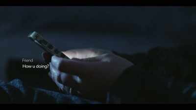 -♪ (DRAMATIC MUSIC PLAYING) ♪
-(PHONE PINGS) - I'll Be Gone in the Dark