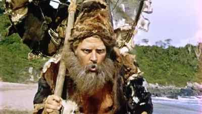     [dramatic music playing] - Robinson Crusoe