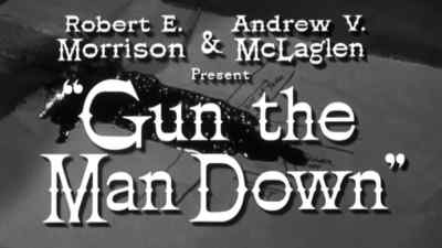 (dramatic orchestral music) - Gun the Man Down
