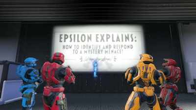 [dramatic trumpet music] - Red vs. Blue: Restoration