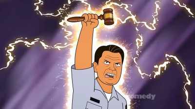 [dramatically]
I have the hammer! - Corner Gas Animated