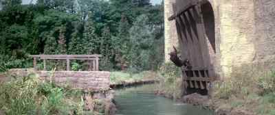 (drawbridge lowering, splashing) - The Pink Panther Strikes Again