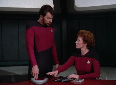 Drawing on the construction log
of the prototype android, Lore, - Star Trek: The Next Generation