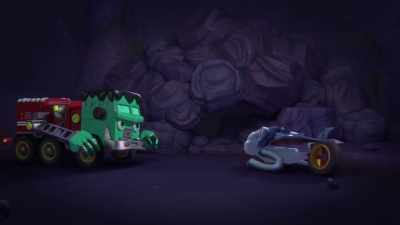 [drills whirring] - Mighty Monsterwheelies