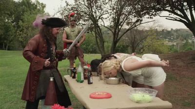 Drink me grog Lap it up until the last drop - Attack of the 50 Foot Cheerleader