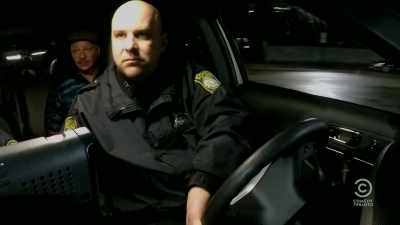 Drive down the street
and that's what you see, - Jeff Ross Roasts Cops
