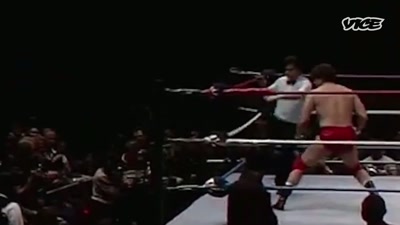 -Dropkick by Santana, and
out goes the Executioner! - The Nine Lives of Vince McMahon