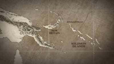 Dubbed "Operation
Cartwheel," his plan - The Pacific War in Color