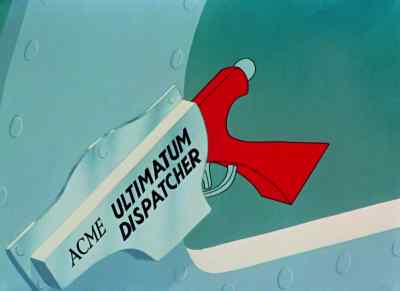 Duck: WELL, I GUESS
HE'S HAD ENOUGH. - The Bugs Bunny/Road Runner Movie