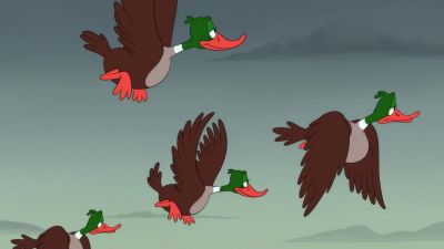 [ducks quacking] - Looney Tunes Cartoons