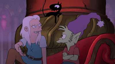 -Dude.
-Yeah, who is this mystery girl? - Disenchantment