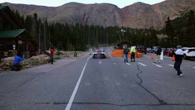 During practice days, drivers
run only one section at a time. - Pike's Peak: On The Edge