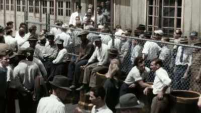 DURING THE WAR, AMERICAN WORKERS
PLEDGE NOT TO STRIKE. - America in Color