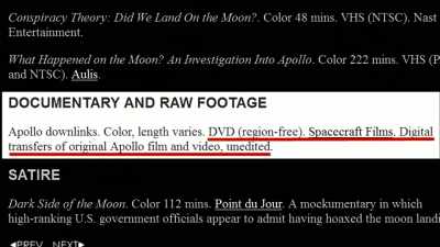 "DVDs from Spacecraft Films",
writes Clavius, - American Moon