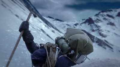 Each breath the climbers
take contains just one-third - Tales From The Explorers Club