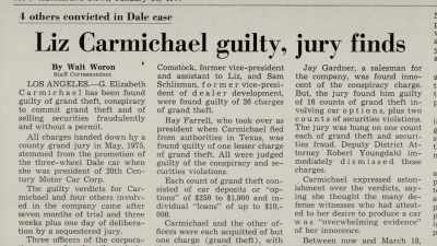 Each defendant faces
a possible one to ten years - The Lady and the Dale