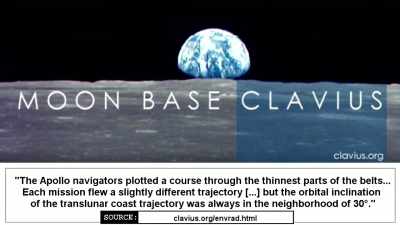 Each mission flew
on a slightly different route, - American Moon