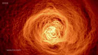 Each ripple is effectively
part of a sound - Secrets of Size: Atoms to Supergalaxies