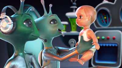 [eager giggling] - Alien TV