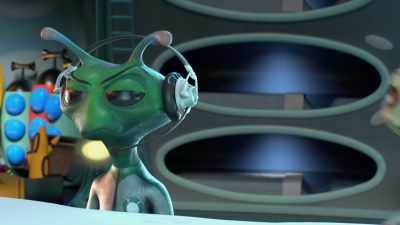 [eager squealing] - Alien TV