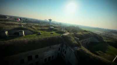 Early evening,
German Stukas attack the fort. - World War II: Secrets from Above