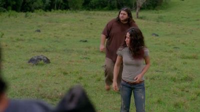 Easy, Bigfoot. It's just me.
I found Locke. - Lost