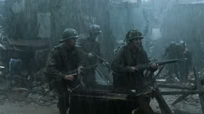 Easy. lt's around this corner. - Saving Private Ryan