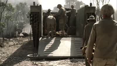 Easy. Squad leaders, find your people, check 'em out. You JASCO people, get set up and wired in. I n - The Pacific