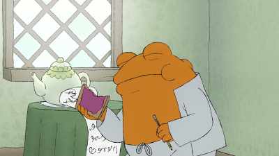 "Eat breakfast." Mm-hmm. Mmm. Mm-mmm. - Frog and Toad