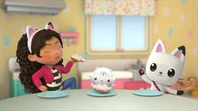 ♪ Eat them up, eat them up, mm-mm! ♪ - Gabby's Dollhouse