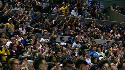 - [echoed cheering]
- [music swells] - Destination NBA: A G League Odyssey