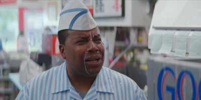 Ed are using a plunger to unclog the shake machine - Good Burger 2